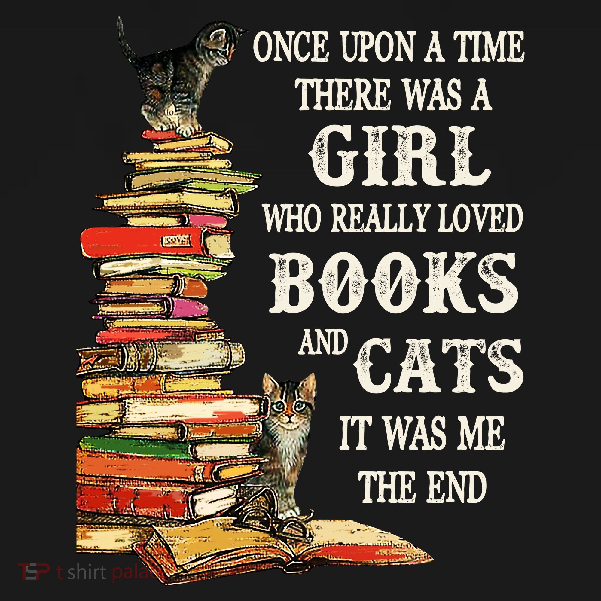 Once Upon A Time A Girl Really Loved Books And Cats Tote Bag