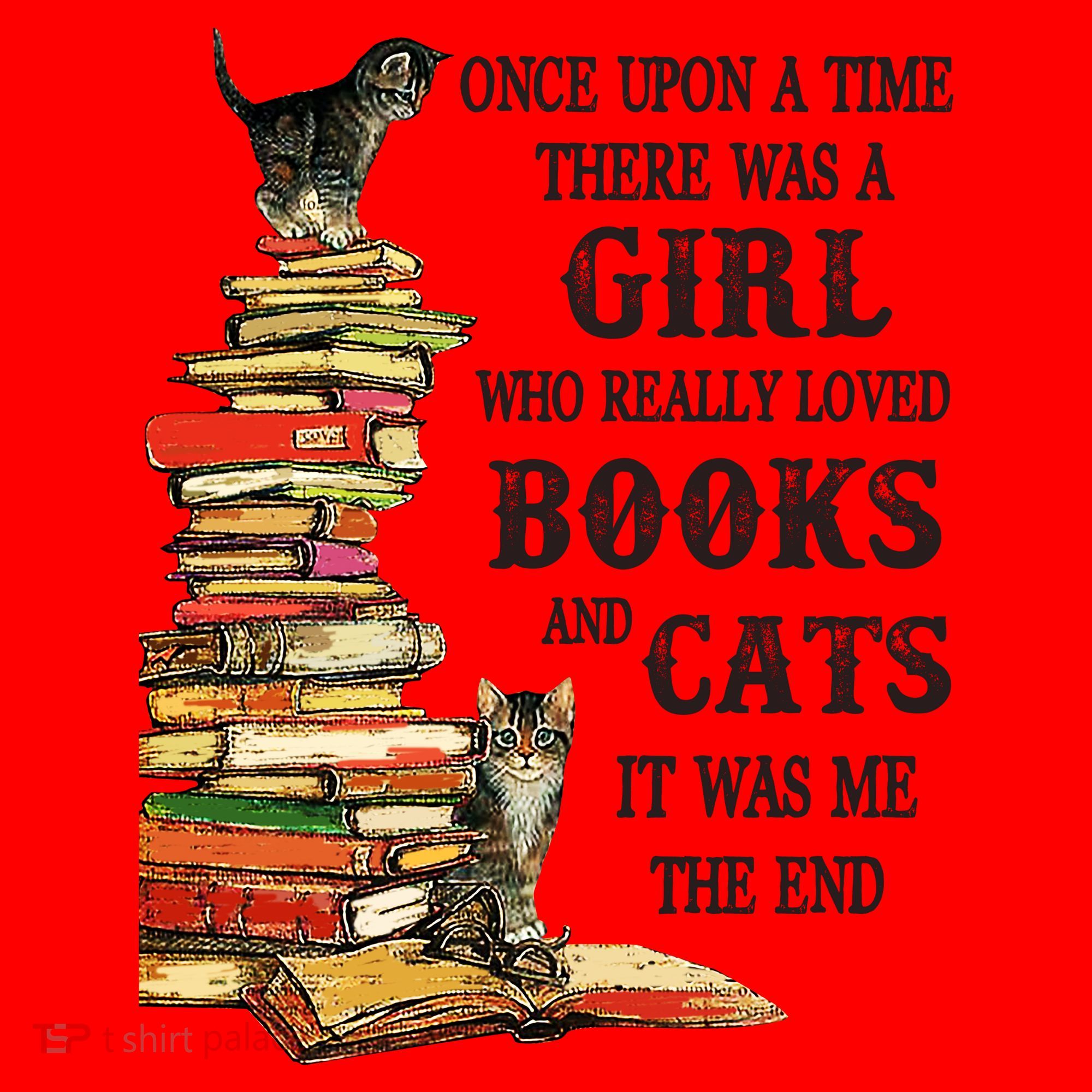 Once Upon A Time A Girl Really Loved Books And Cats Santa Hat
