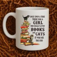 Once Upon A Time A Girl Really Loved Books And Cats Coffee Mug thumb 2