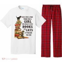 Once Upon A Time A Girl Really Loved Books And Cats Pajama Set thumb 0