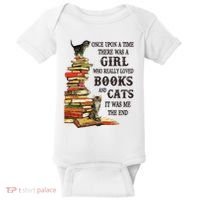 Once Upon A Time A Girl Really Loved Books And Cats Baby Bodysuit thumb 0