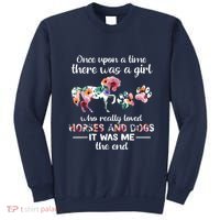 Once Upon A Time There Was Girl Who Loved Horse And Dog Sweatshirt thumb 0