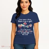 Once Upon A Time There Was Girl Who Loved Horse And Dog Women's T-Shirt thumb 4