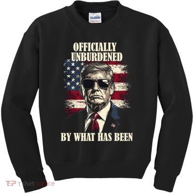 Officially Unburdened By What Has Been Kids Sweatshirt