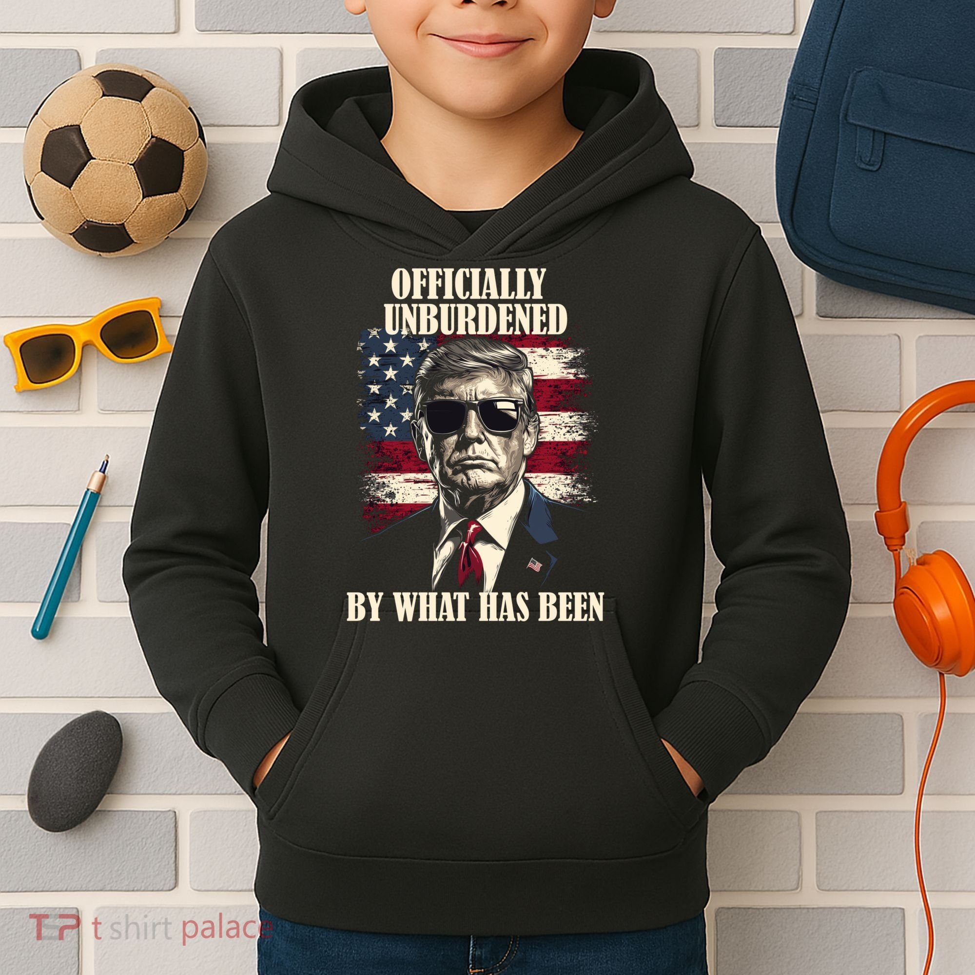 Officially Unburdened By What Has Been Kids Hoodie