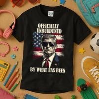 Officially Unburdened By What Has Been Kids T-Shirt thumb 3