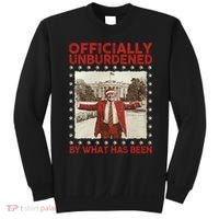 Officially Unburdened By What Has Been Trump Victory Xmas Sweatshirt thumb 0