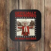 Officially Unburdened By What Has Been Trump Victory Xmas Coaster thumb 0