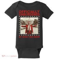 Officially Unburdened By What Has Been Trump Victory Xmas Baby Bodysuit thumb 0