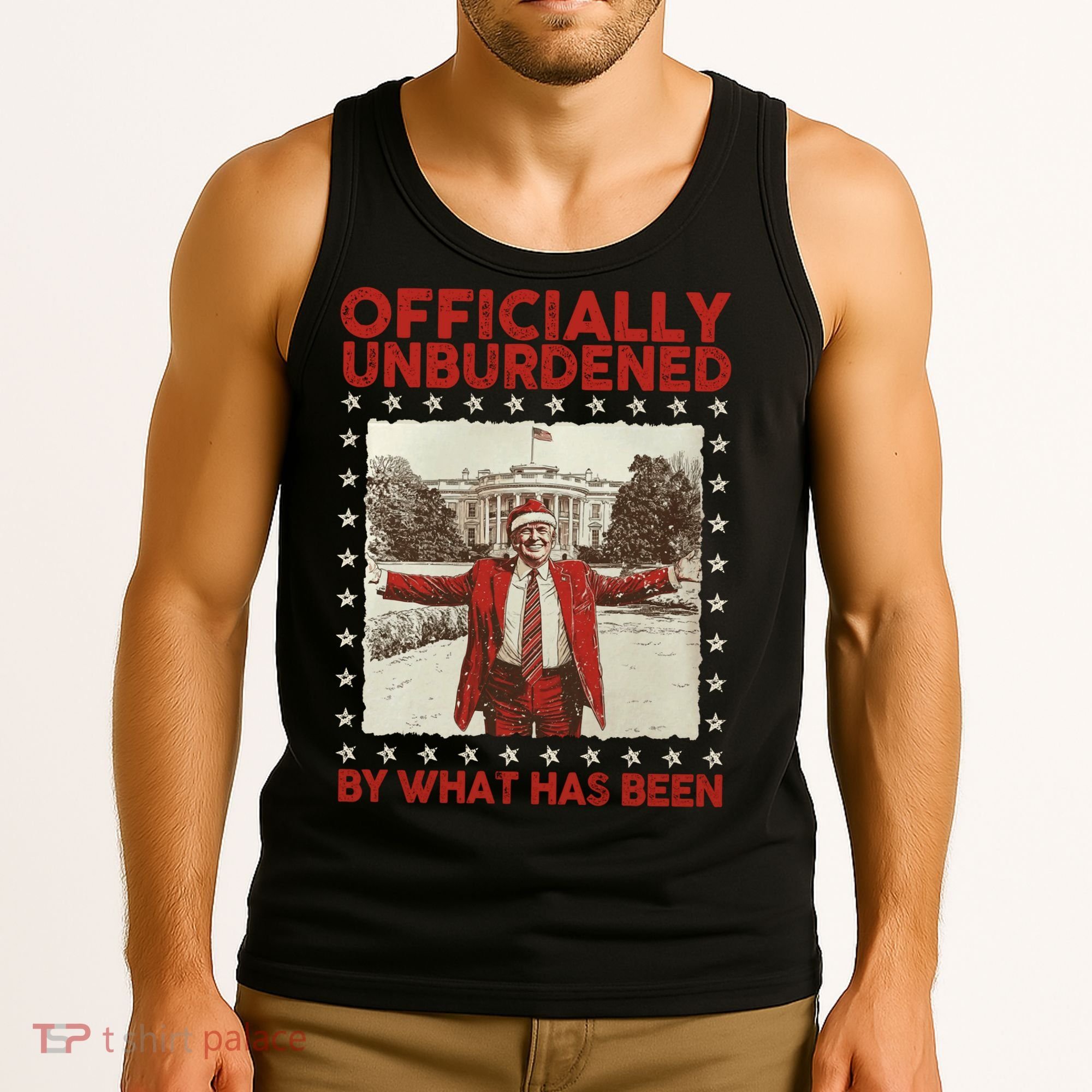 Officially Unburdened By What Has Been Trump Victory Xmas Tank Top