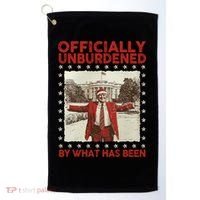 Officially Unburdened By What Has Been Trump Victory Xmas Golf Towel thumb 0