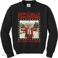 Officially Unburdened By What Has Been Trump Victory Xmas Kids Sweatshirt thumb 0