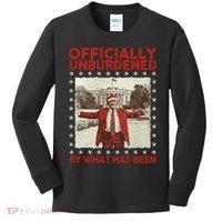 Officially Unburdened By What Has Been Trump Victory Xmas Kids Long Sleeve Shirt thumb 0