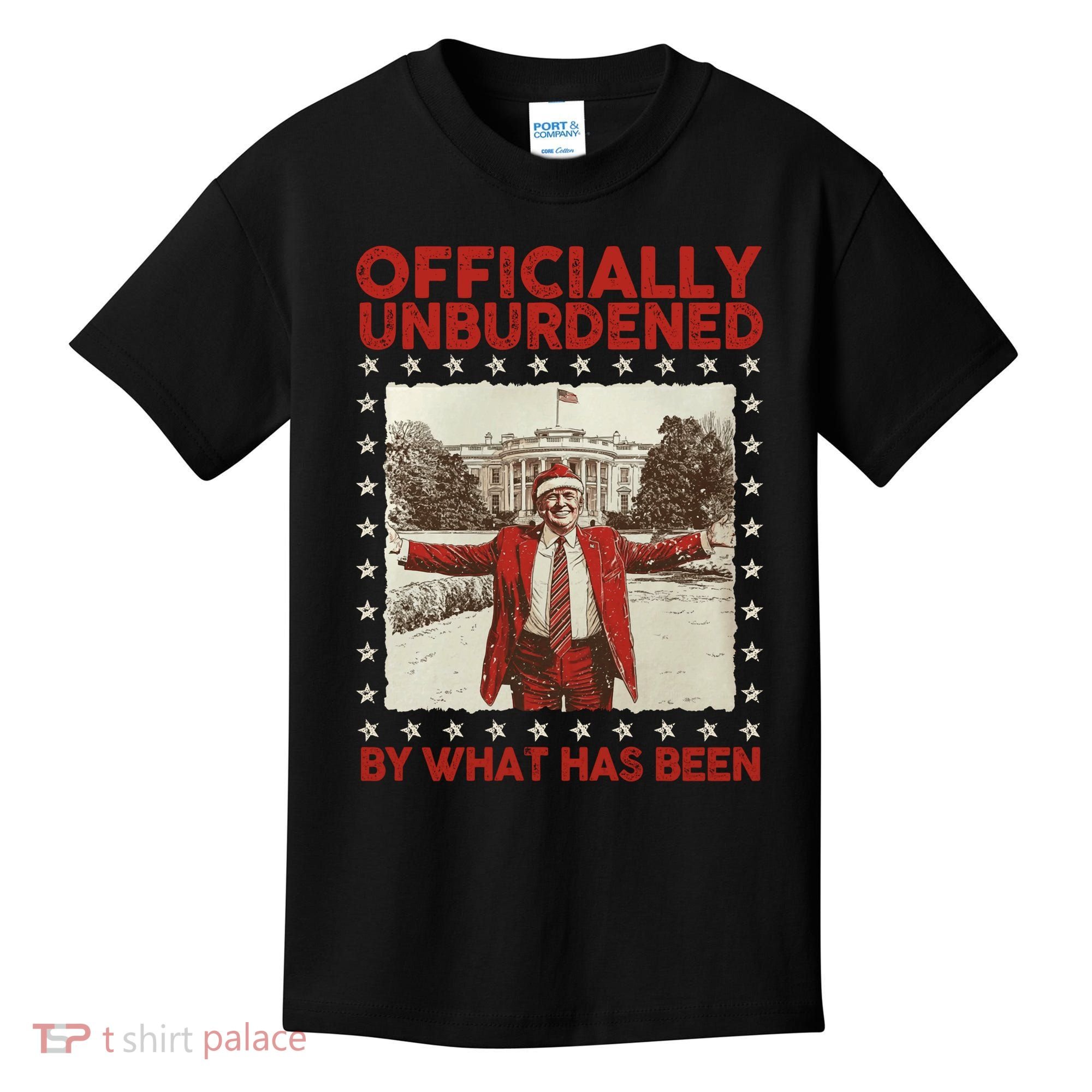 Officially Unburdened By What Has Been Trump Victory Xmas Kids T-Shirt
