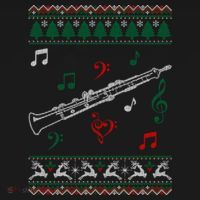 Oboe Ugly Christmas Sweater Backpack thumb 2