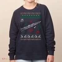 Oboe Ugly Christmas Sweater Women's Sweatshirt thumb 0