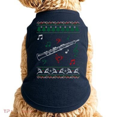 Oboe Ugly Christmas Sweater Doggie Tank