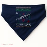 Oboe Ugly Christmas Sweater USA-Made Doggie Bandana thumb 0