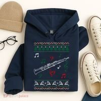 Oboe Ugly Christmas Sweater Hoodie thumb 4