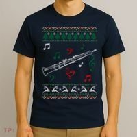 Oboe Ugly Christmas Sweater T-Shirt thumb 3