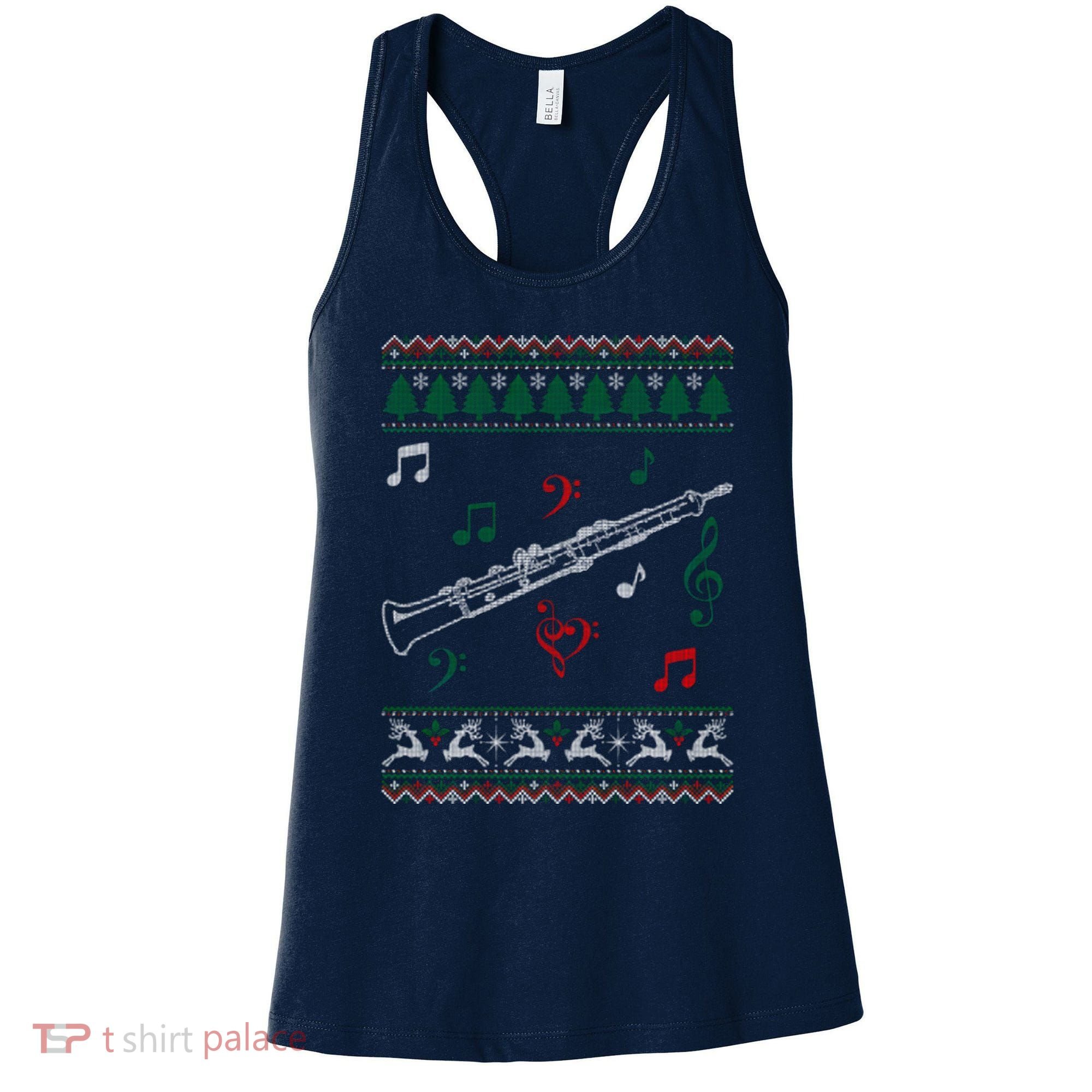 Oboe Ugly Christmas Sweater Women's Tank Top