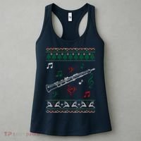 Oboe Ugly Christmas Sweater Women's Tank Top thumb 3
