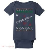 Oboe Ugly Christmas Sweater Baby Bodysuit thumb 0