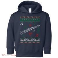 Oboe Ugly Christmas Sweater Toddler Hoodie thumb 0