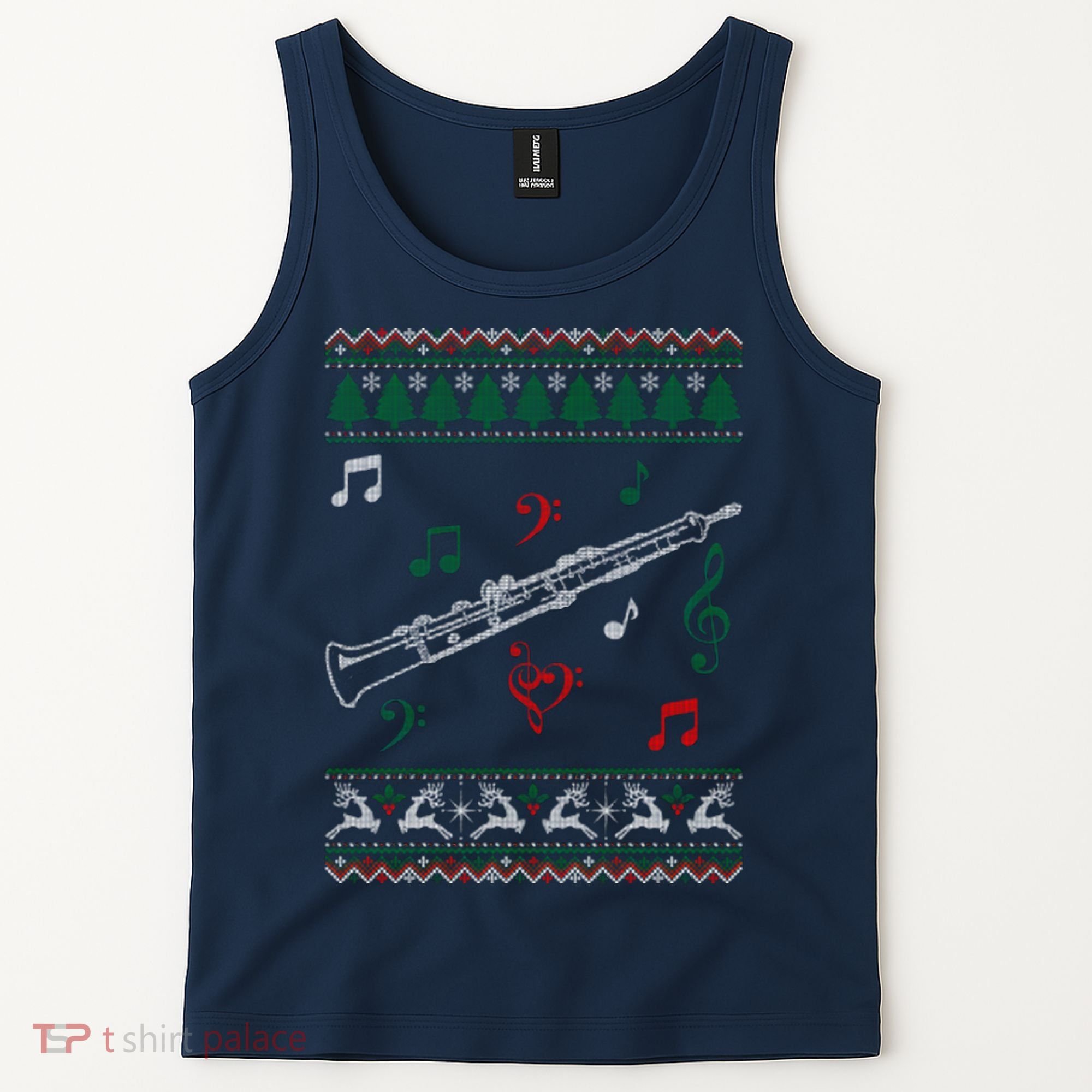 Oboe Ugly Christmas Sweater Tank Top
