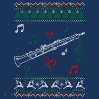 Oboe Ugly Christmas Sweater Women's Long Sleeve Shirt thumb 2