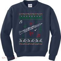 Oboe Ugly Christmas Sweater Kids Sweatshirt thumb 0