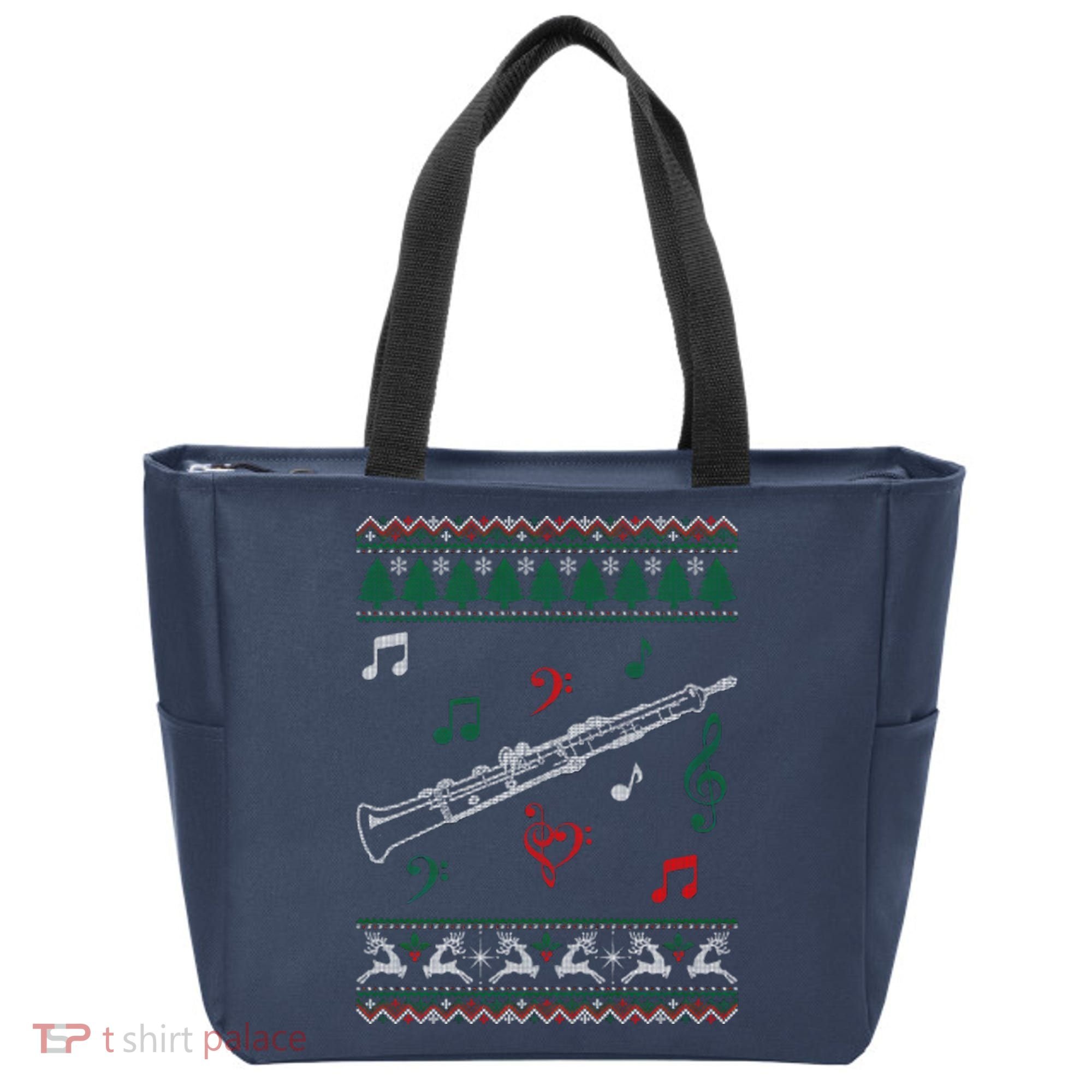 Oboe Ugly Christmas Sweater Tote Bag