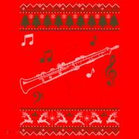 Oboe Ugly Christmas Sweater Santa Hat thumb 1