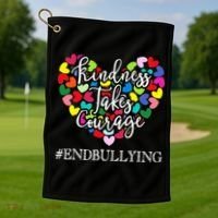 Orange Unity Day Anti Bullying Spreed Kindness Golf Towel thumb 1