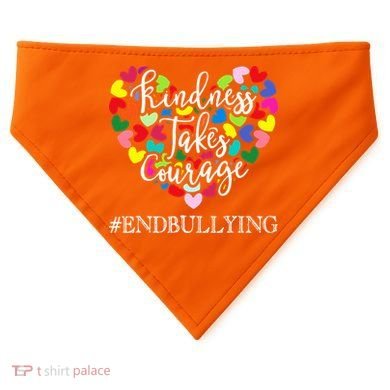 Orange Unity Day Anti Bullying Spreed Kindness USA-Made Doggie Bandana