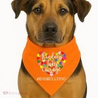 Orange Unity Day Anti Bullying Spreed Kindness USA-Made Doggie Bandana thumb 1