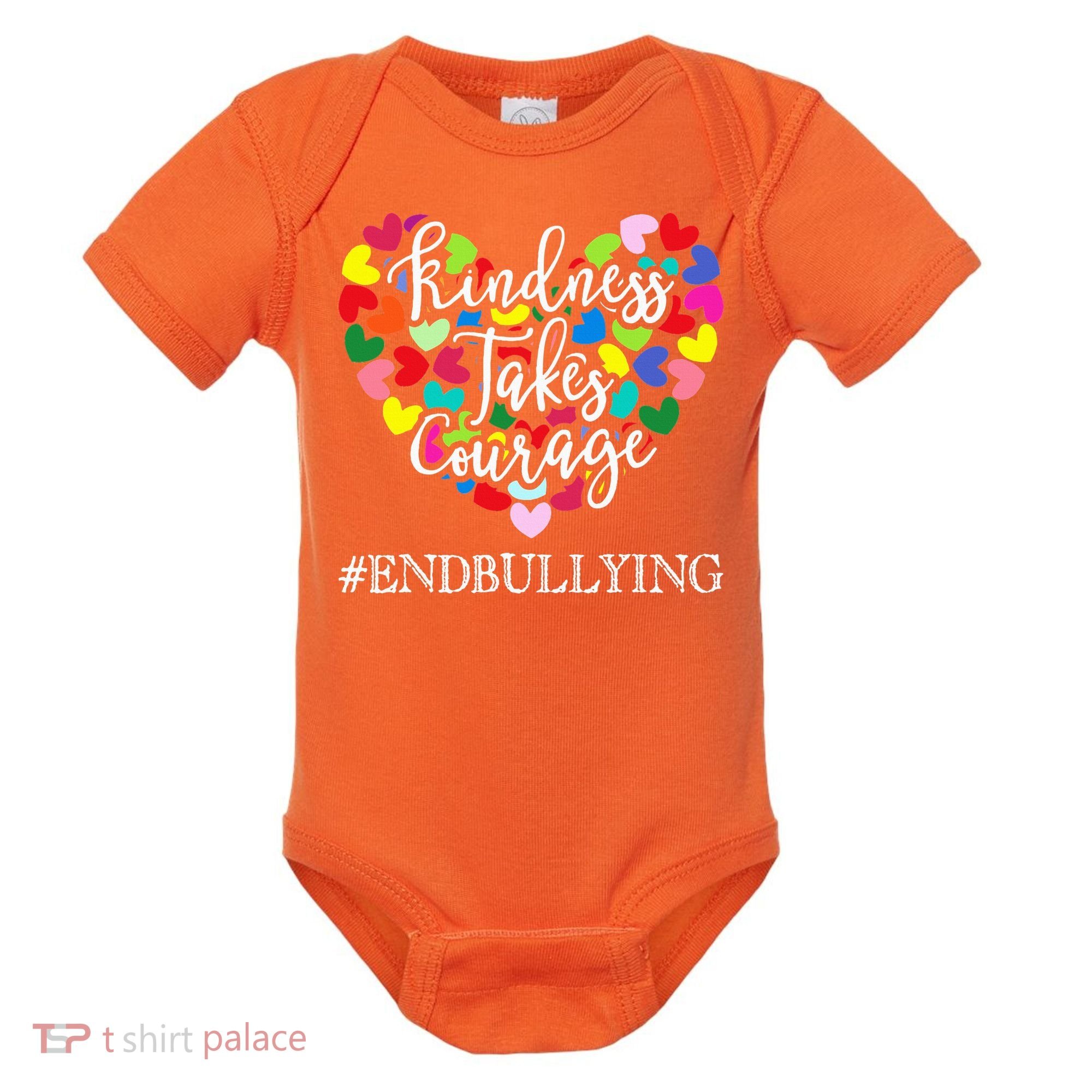 Orange Unity Day Anti Bullying Spreed Kindness Baby Bodysuit