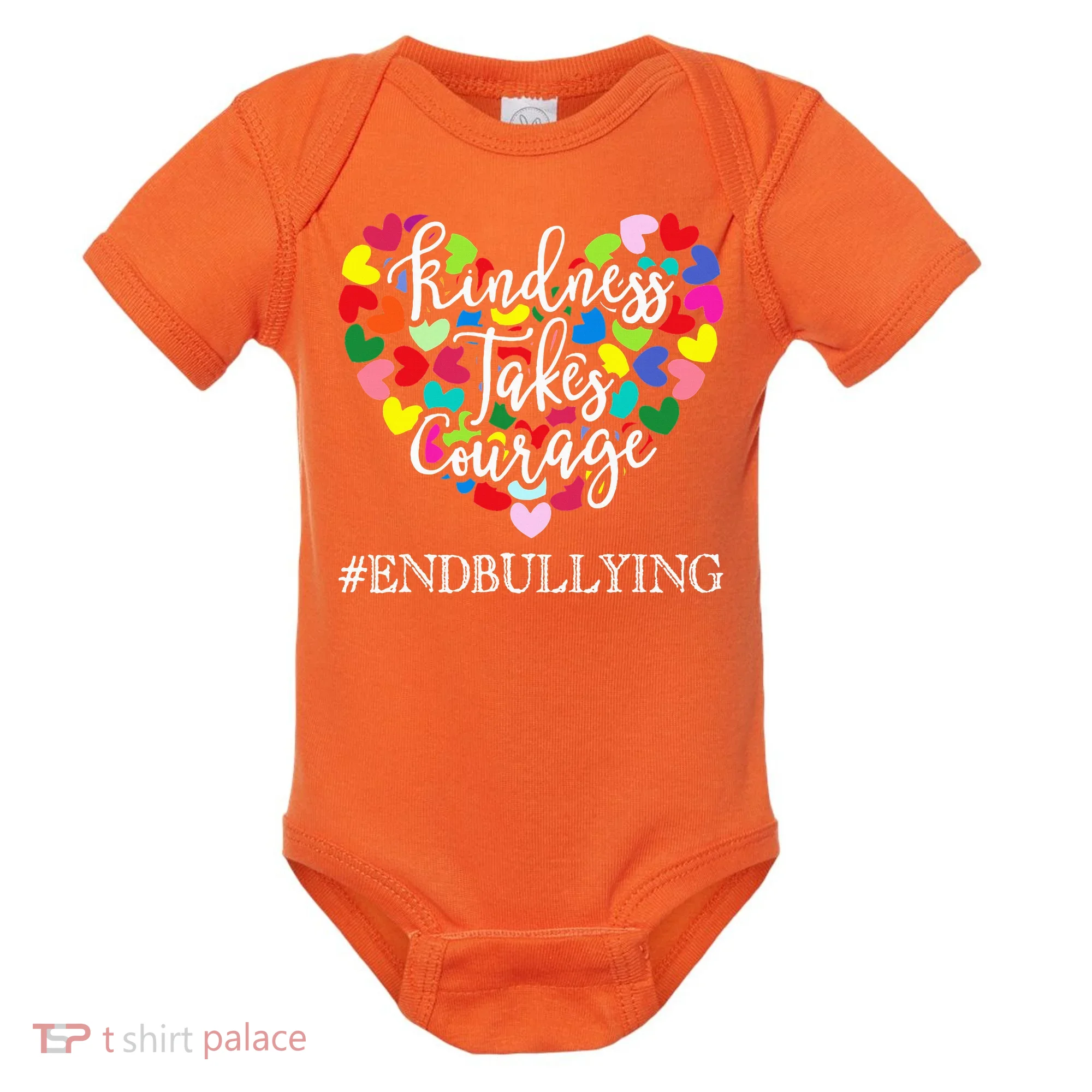 Orange Unity Day Anti Bullying Spreed Kindness Baby Bodysuit