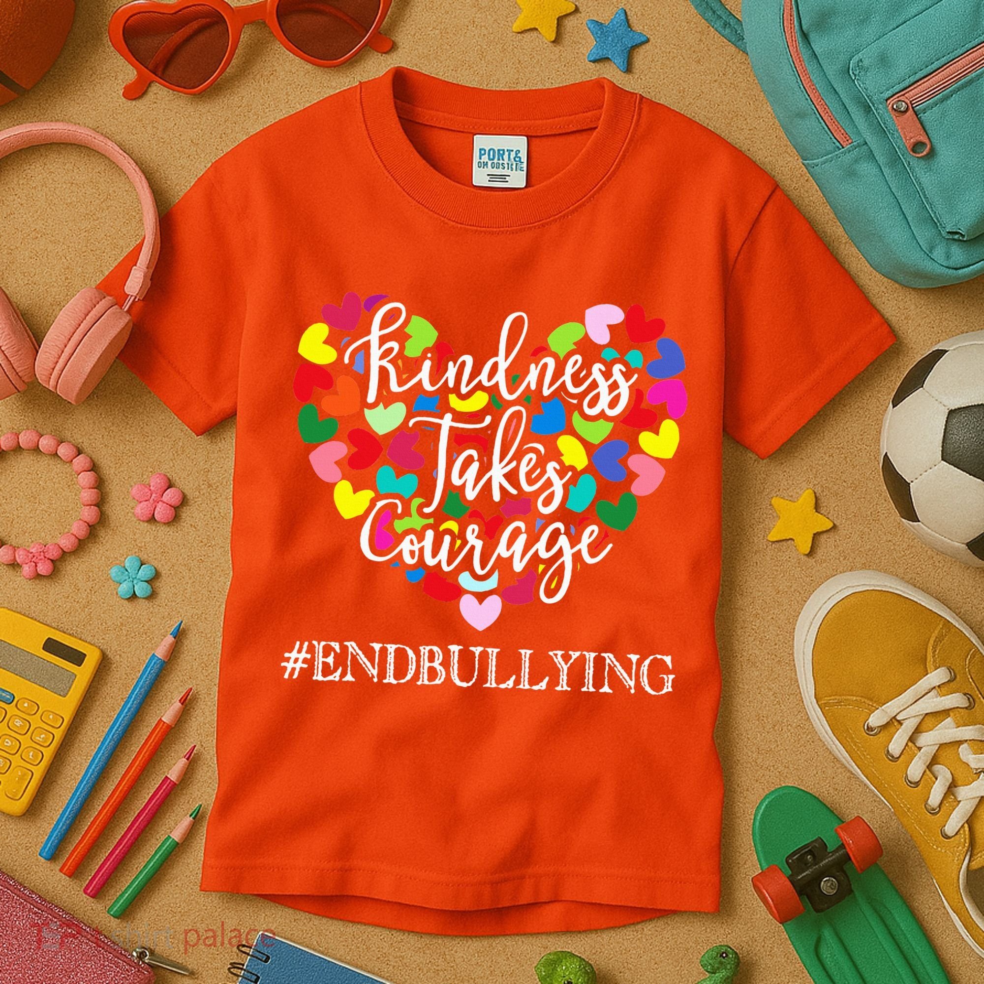 Orange Unity Day Anti Bullying Spreed Kindness Kids T-Shirt