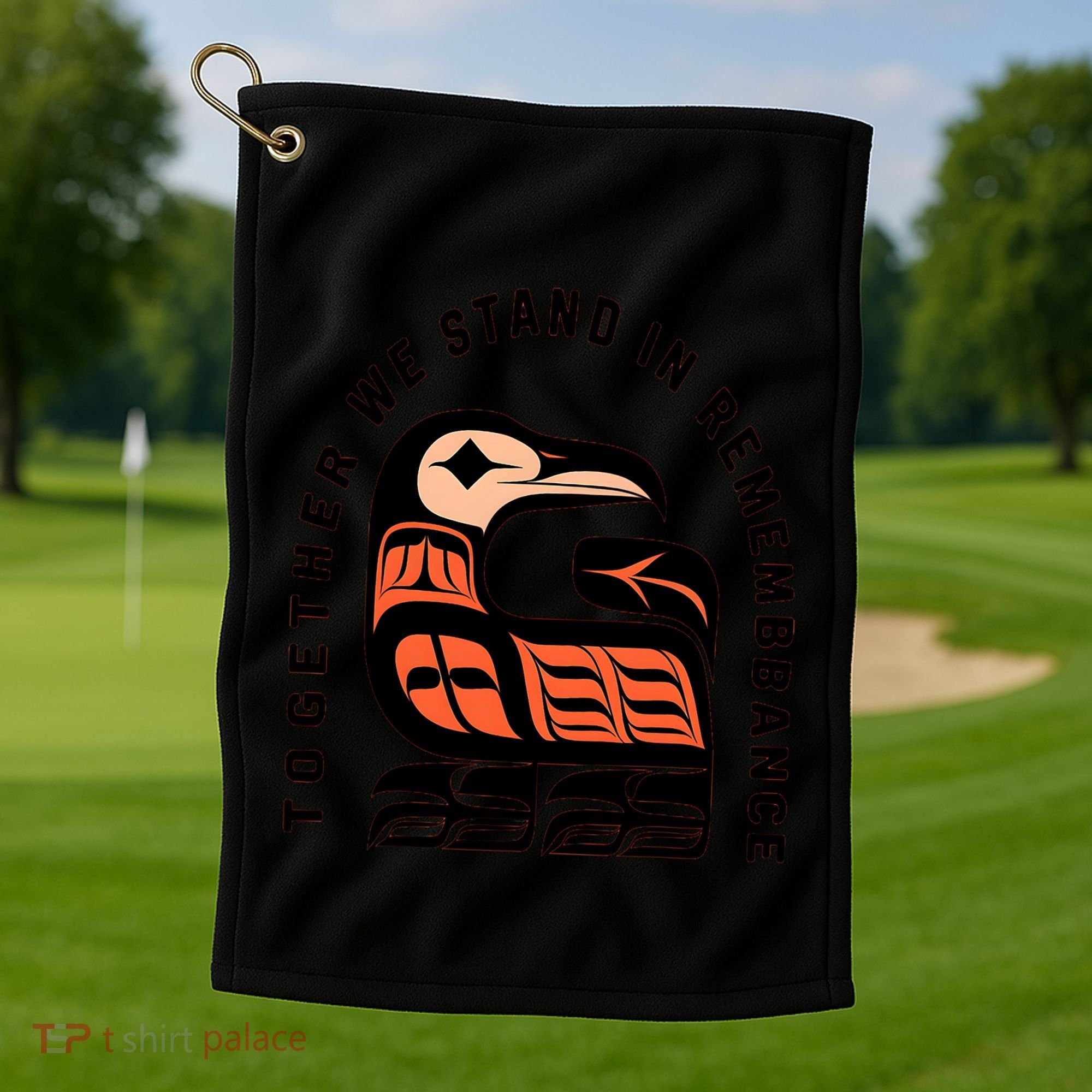 Orange Unity Day Native American Every Child Golf Towel