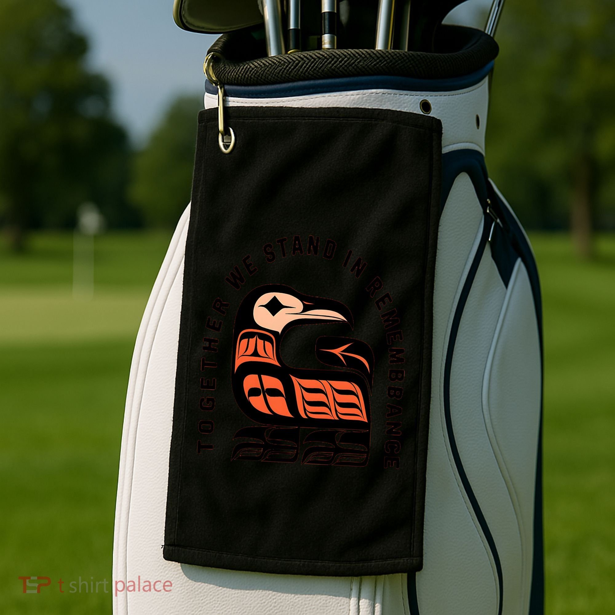 Orange Unity Day Native American Every Child Golf Towel