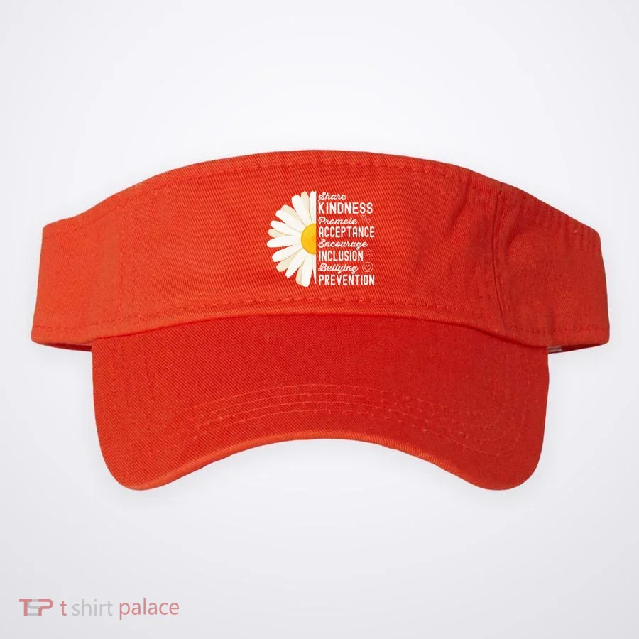 Orange Unity Day Rainbow Be Kind Kindness No Bully Visor