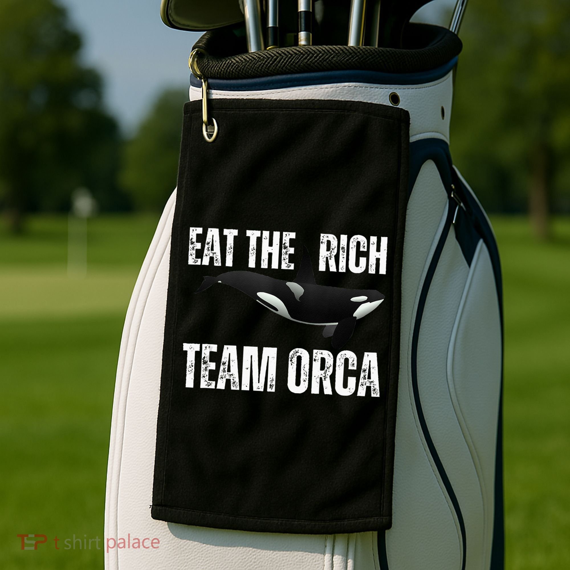 Orca Uprising Eat The Rich Team Orca Golf Towel