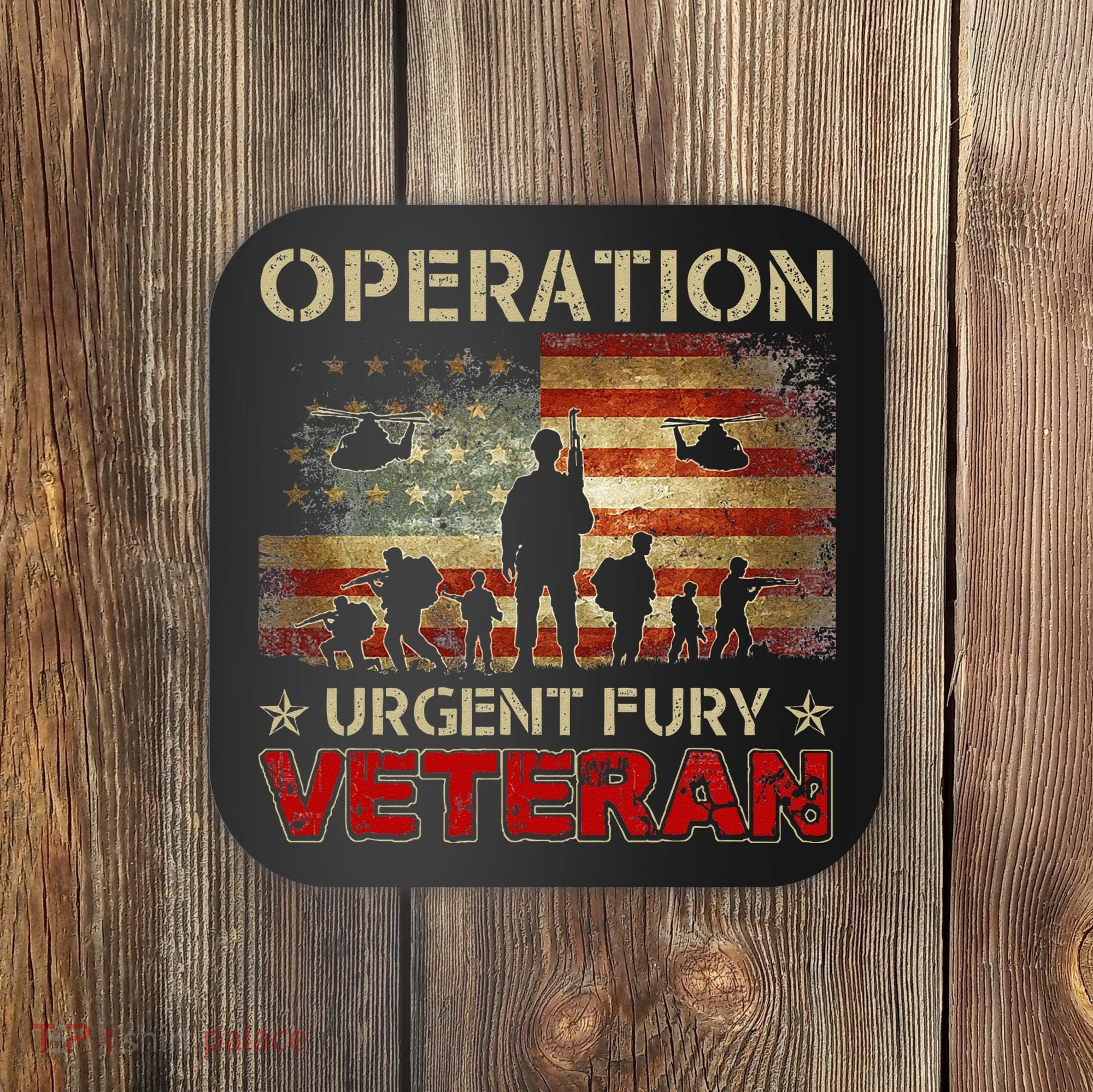 Operation Urgent Fury Combat Veteran Grenada Coaster