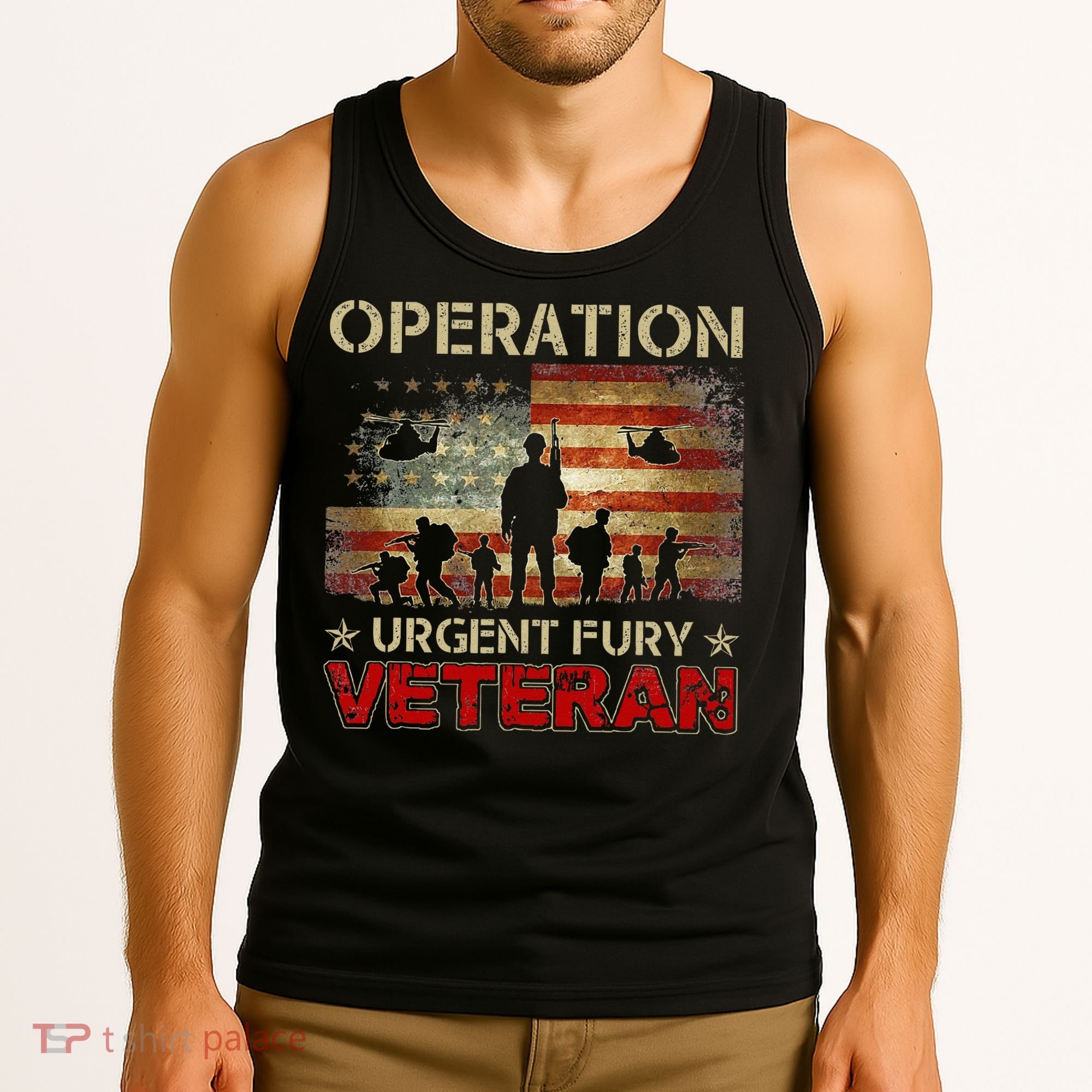 Operation Urgent Fury Combat Veteran Grenada Tank Top