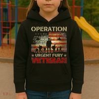 Operation Urgent Fury Combat Veteran Grenada Kids Hoodie thumb 3