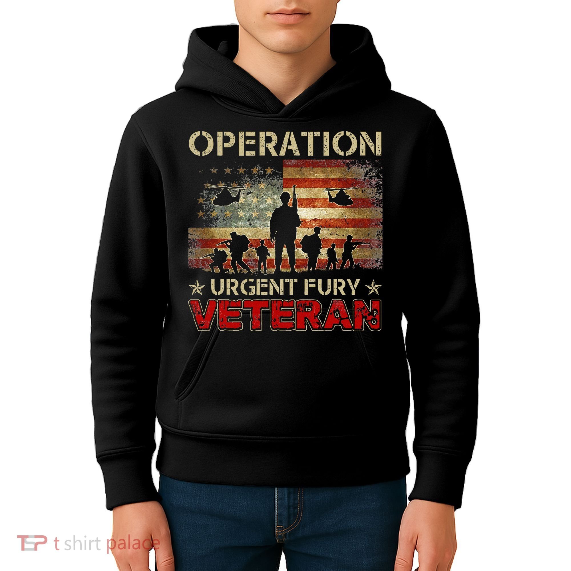 Operation Urgent Fury Combat Veteran Grenada Kids Hoodie