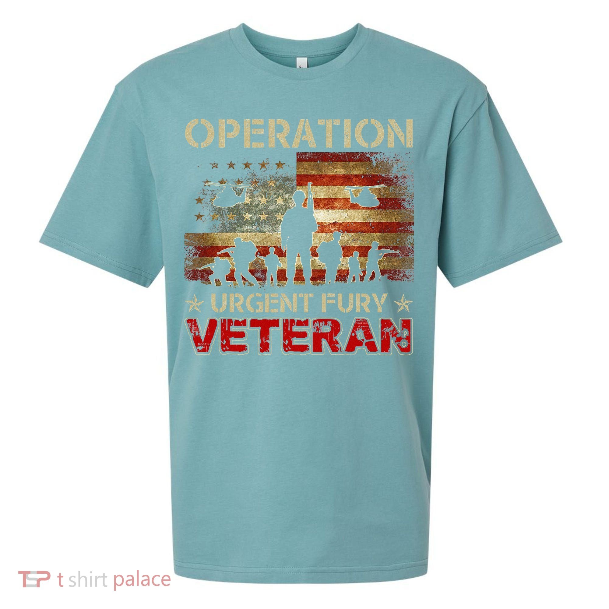 Operation Urgent Fury Combat Veteran Grenada Sueded Cloud Jersey T-Shirt