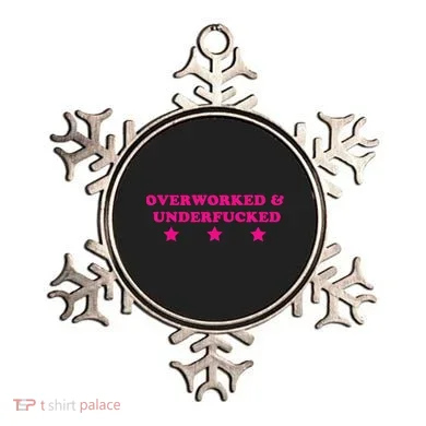 Overworked & Under Funny Meme Ornament