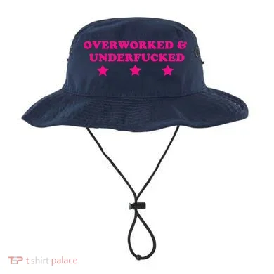Overworked & Under Funny Meme Bucket Hat